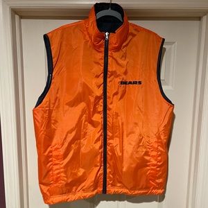 Chicago Bears men's XL Extra large NFL Reversible vest Puffer - Fleece